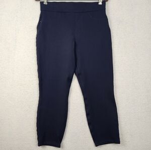 SPANX The Perfect Pant Ankle Stretch Skinny Leg Pockets Blue Sz M Petite 20202Q